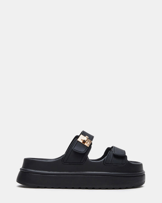 BIGSCHMONA JELLY Black Women's Platform Slide Sandal | Steve Madden Exclusive