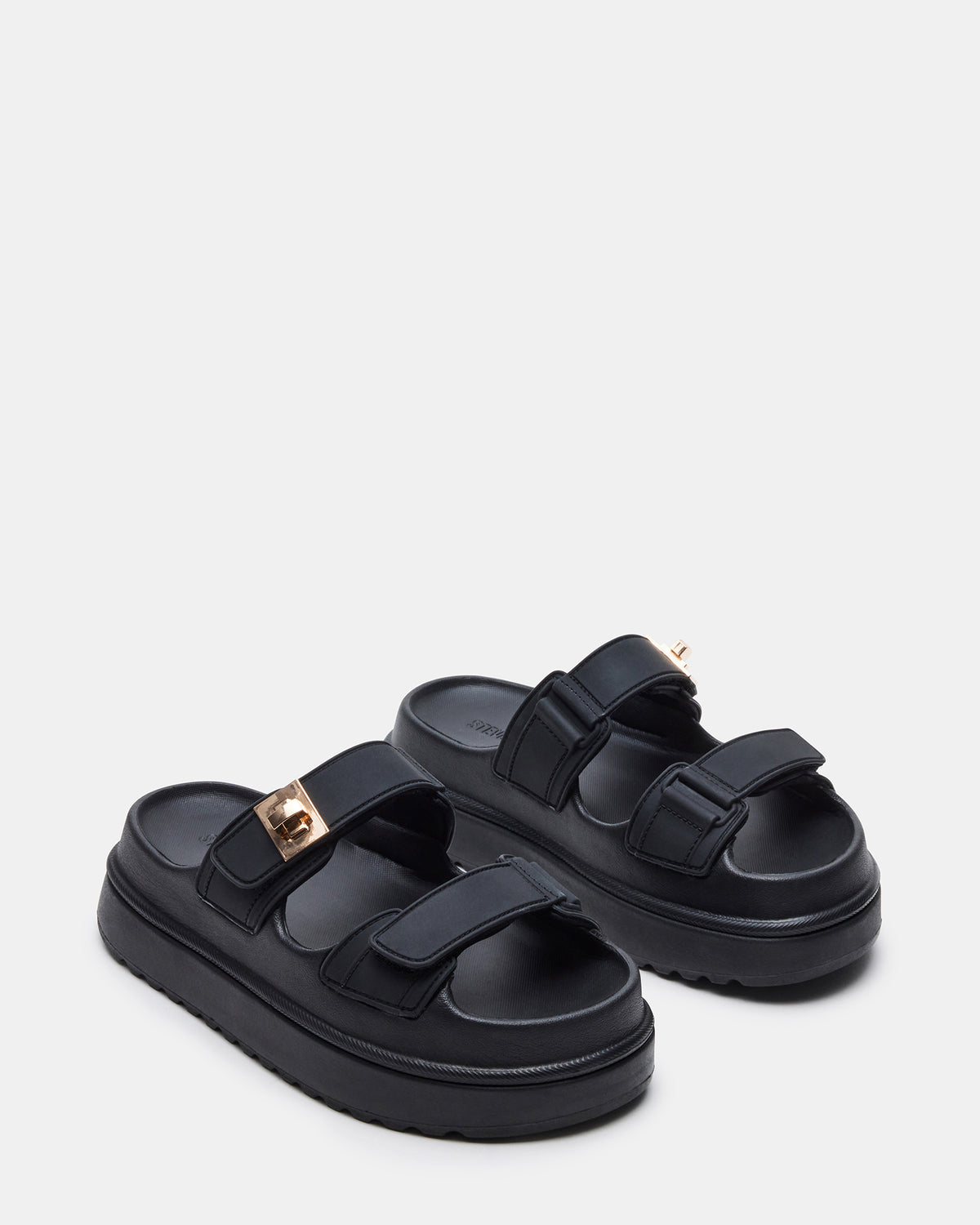 BIGSCHMONA JELLY Black Women's Platform Slide Sandal | Steve Madden Exclusive
