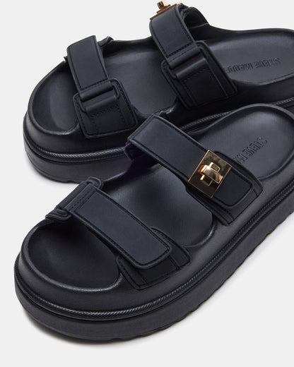 BIGSCHMONA JELLY Black Women's Platform Slide Sandal | Steve Madden Exclusive