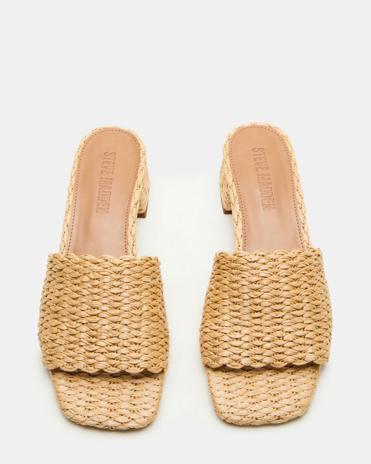 MONTGOMERY Raffia Square-Toe Slide Mule Women's Sandal | Steve Madden Classic