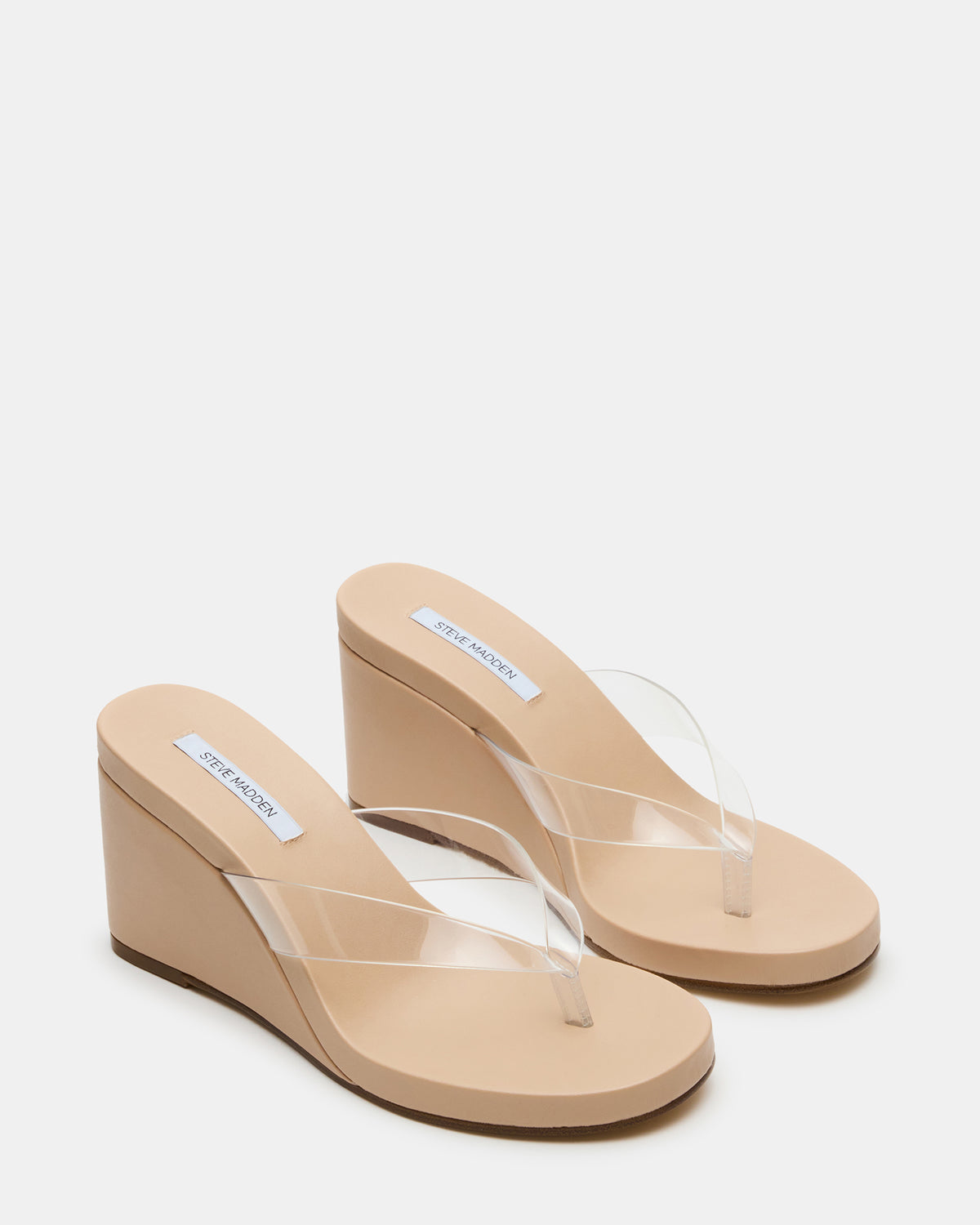 PLAYING Clear Thong Wedge Women's Sandal | Steve Madden Top Pick