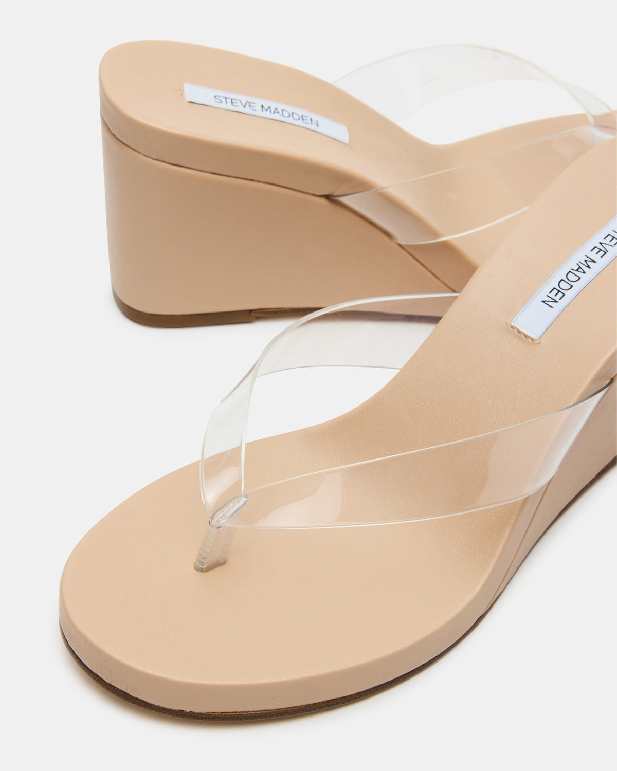 PLAYING Clear Thong Wedge Women's Sandal | Steve Madden Top Pick