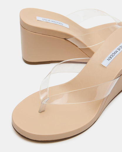 PLAYING Clear Thong Wedge Women's Sandal | Steve Madden Top Pick