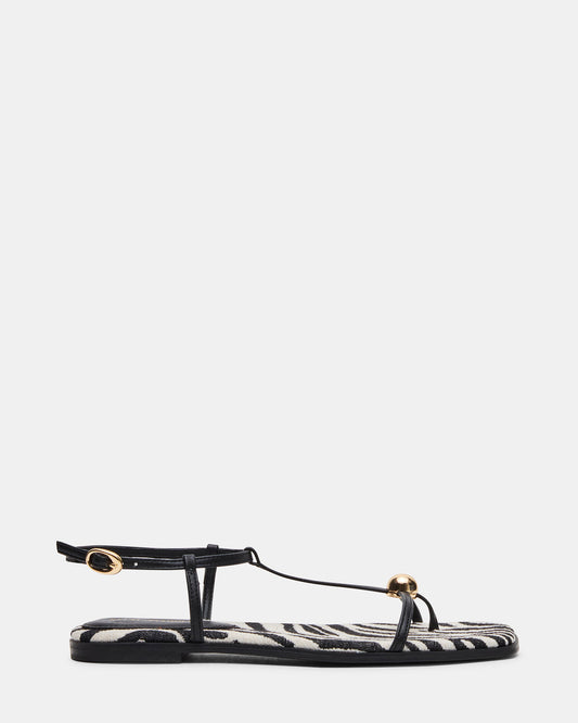 RITZY Zebra Square-Toe Strappy Women's Sandal | Steve Madden Exclusive
