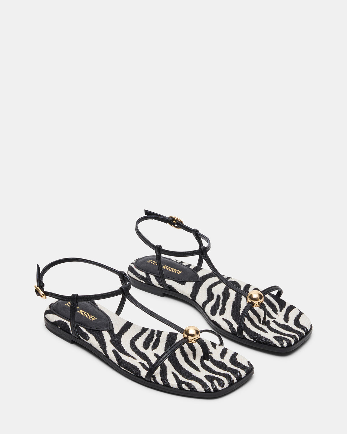 RITZY Zebra Square-Toe Strappy Women's Sandal | Steve Madden Exclusive