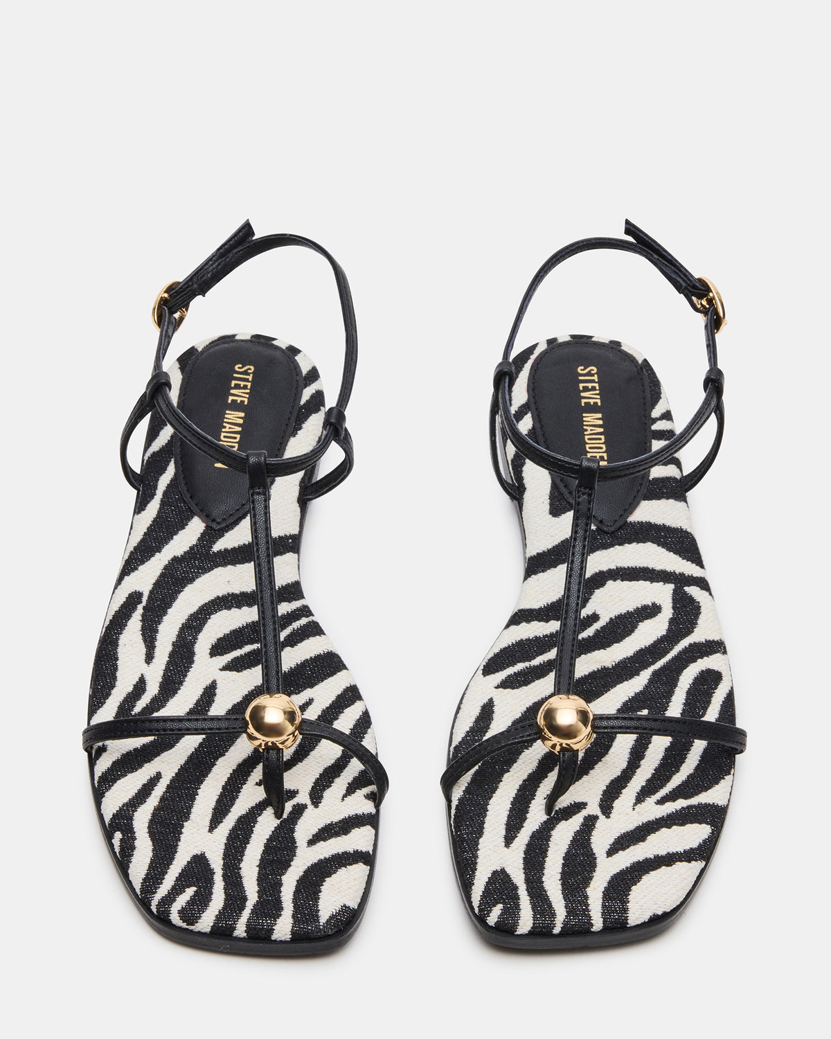 RITZY Zebra Square-Toe Strappy Women's Sandal | Steve Madden Exclusive
