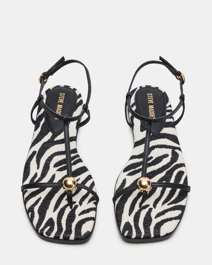 RITZY Zebra Square-Toe Strappy Women's Sandal | Steve Madden Exclusive