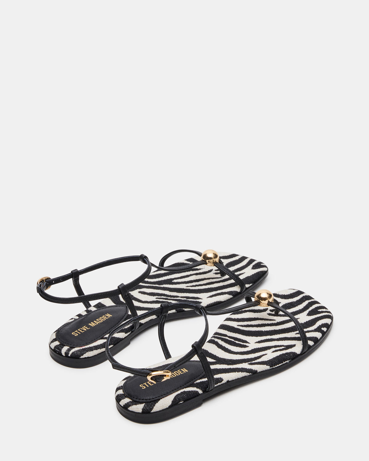 RITZY Zebra Square-Toe Strappy Women's Sandal | Steve Madden Exclusive