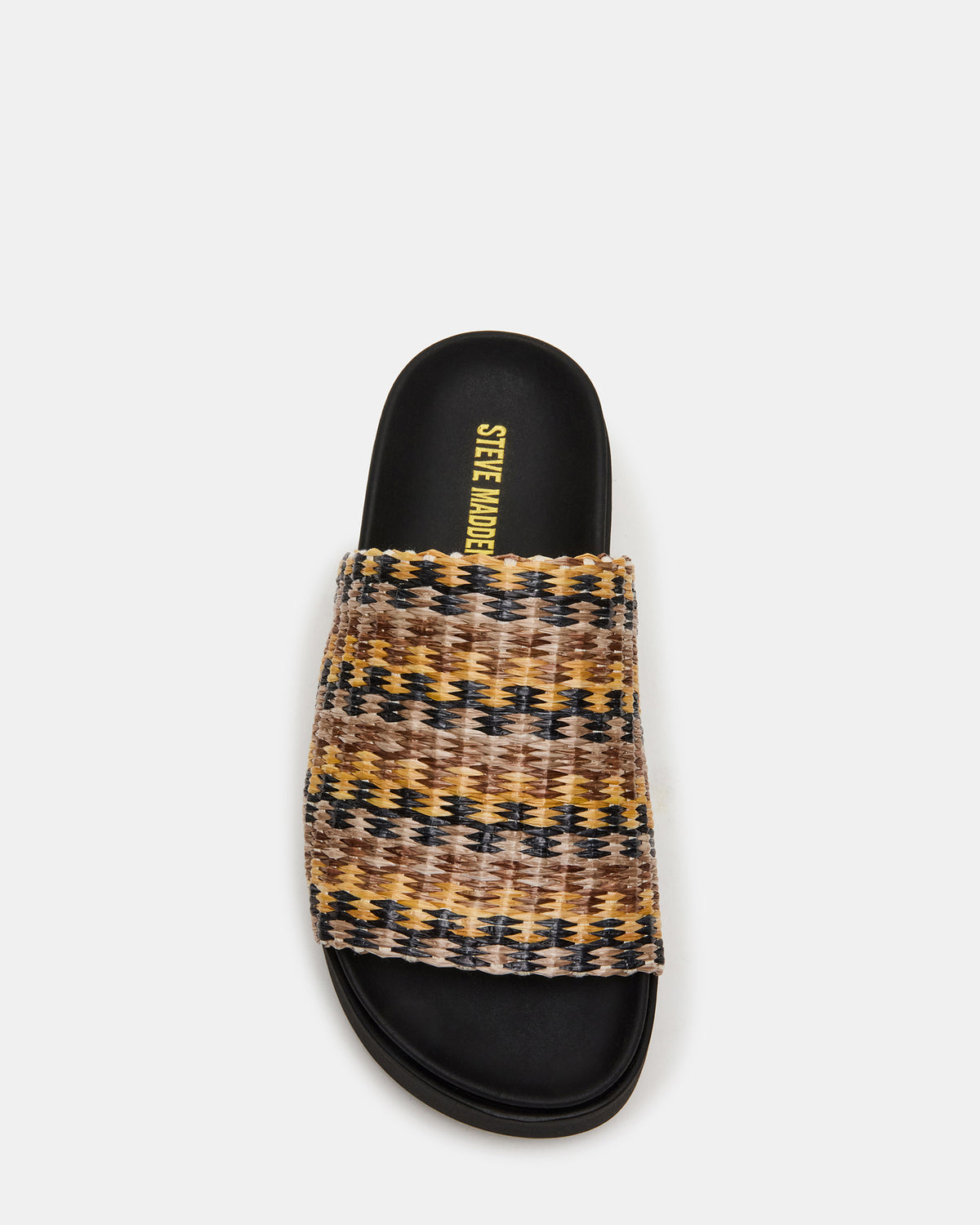 ARWEN Multi Raffia Platform Footbed Slide Chunky Women's Sandal | Steve Madden Customer Favorite