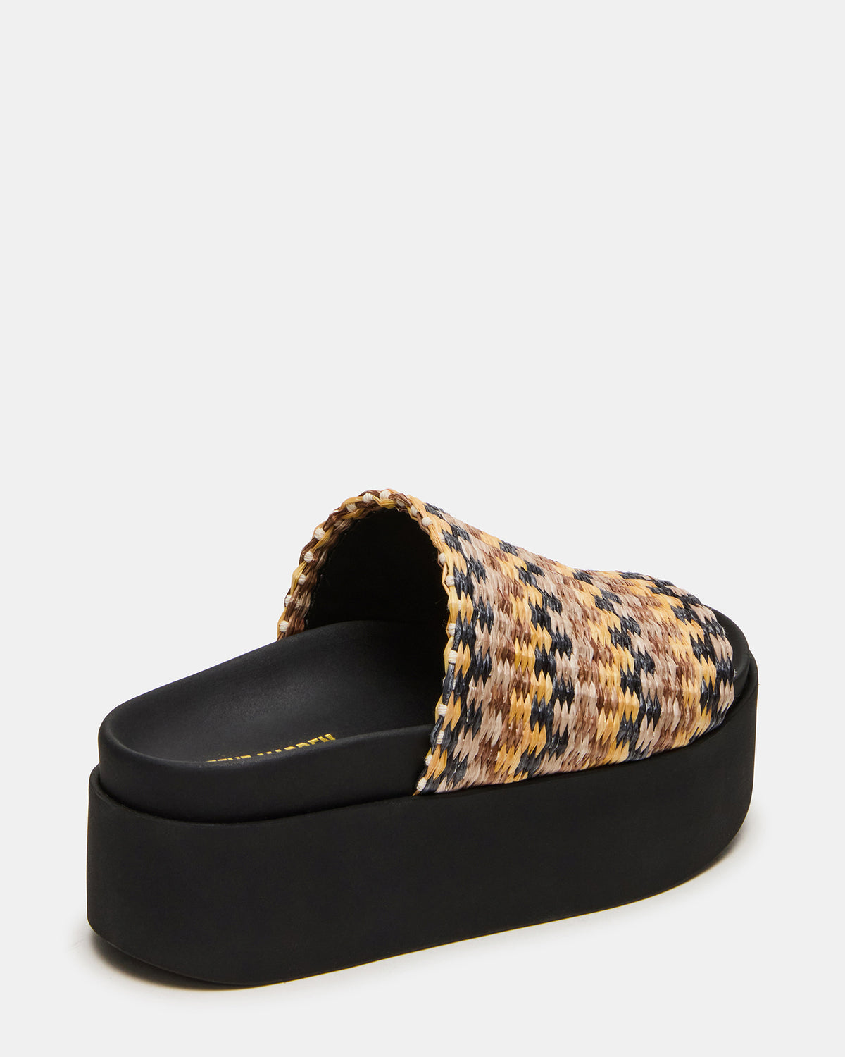 ARWEN Multi Raffia Platform Footbed Slide Chunky Women's Sandal | Steve Madden Customer Favorite