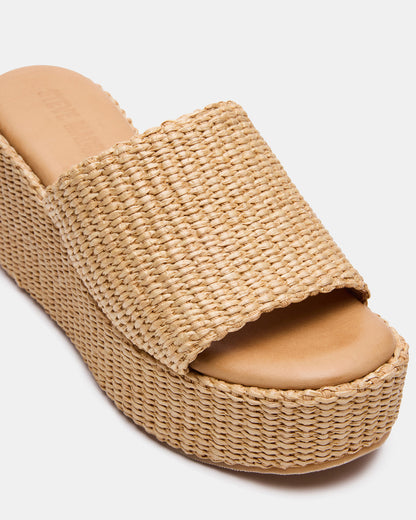 JETTY Raffia Platform Wedge Women's Sandal | Steve Madden Best Price