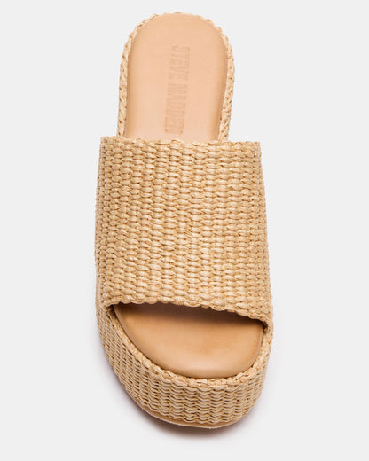 JETTY Raffia Platform Wedge Women's Sandal | Steve Madden Best Price