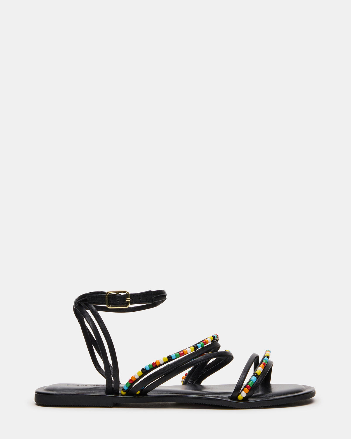 VIMA Black Multi Strappy Multi-Colored Women's Sandal | Steve Madden New