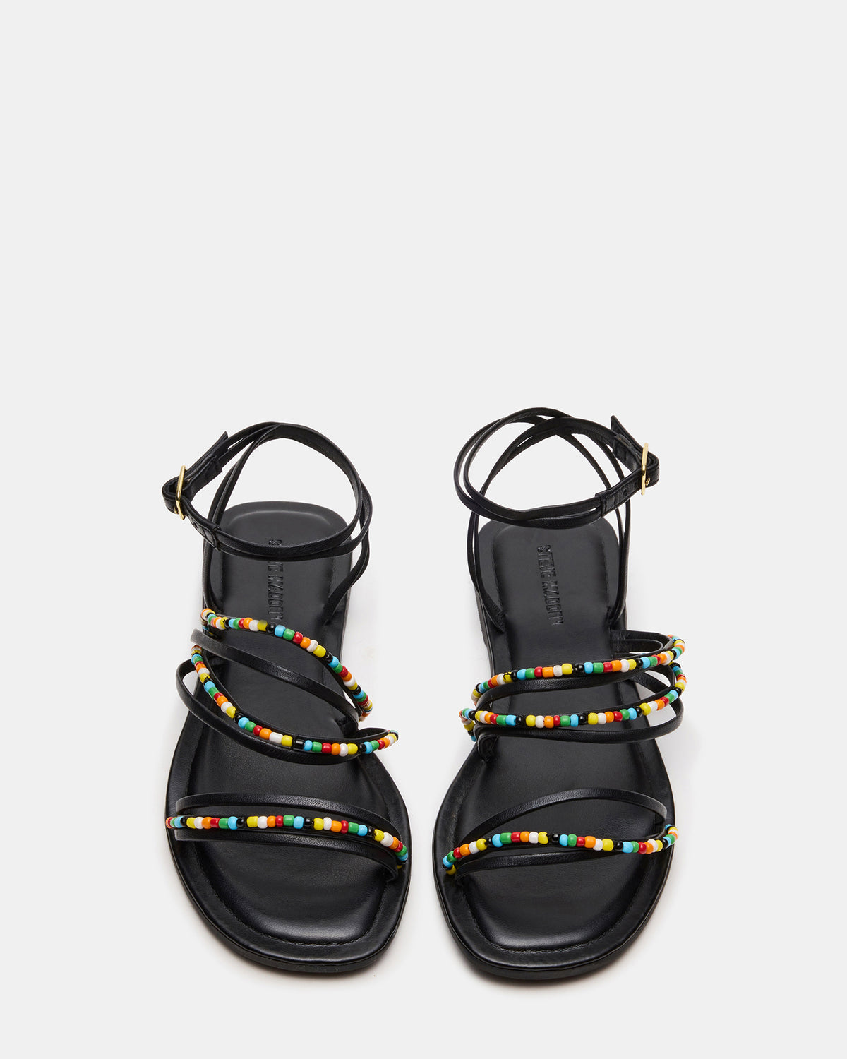 VIMA Black Multi Strappy Multi-Colored Women's Sandal | Steve Madden New