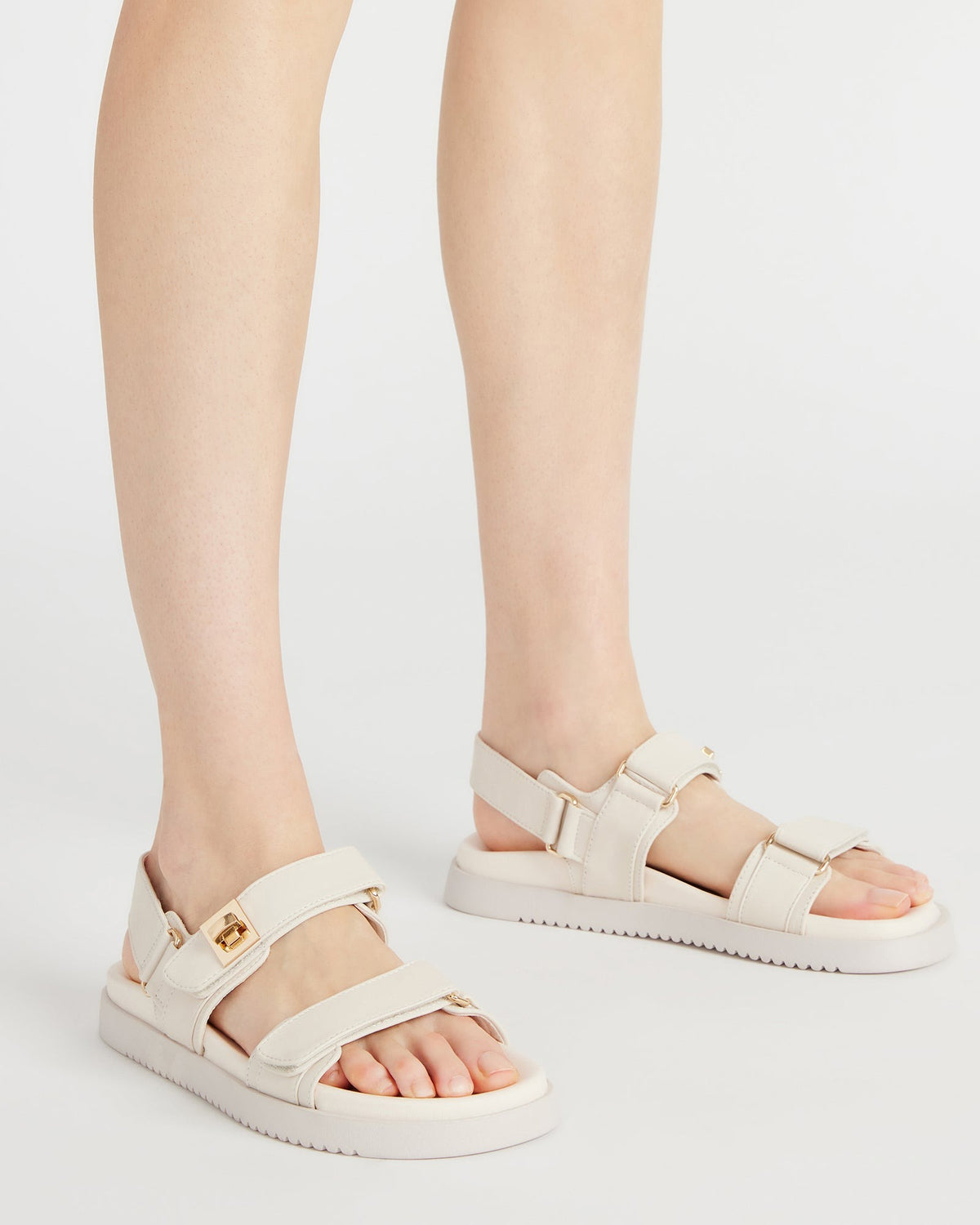 MONA Bone Leather Flatform Women's Sandal | Steve Madden Classic