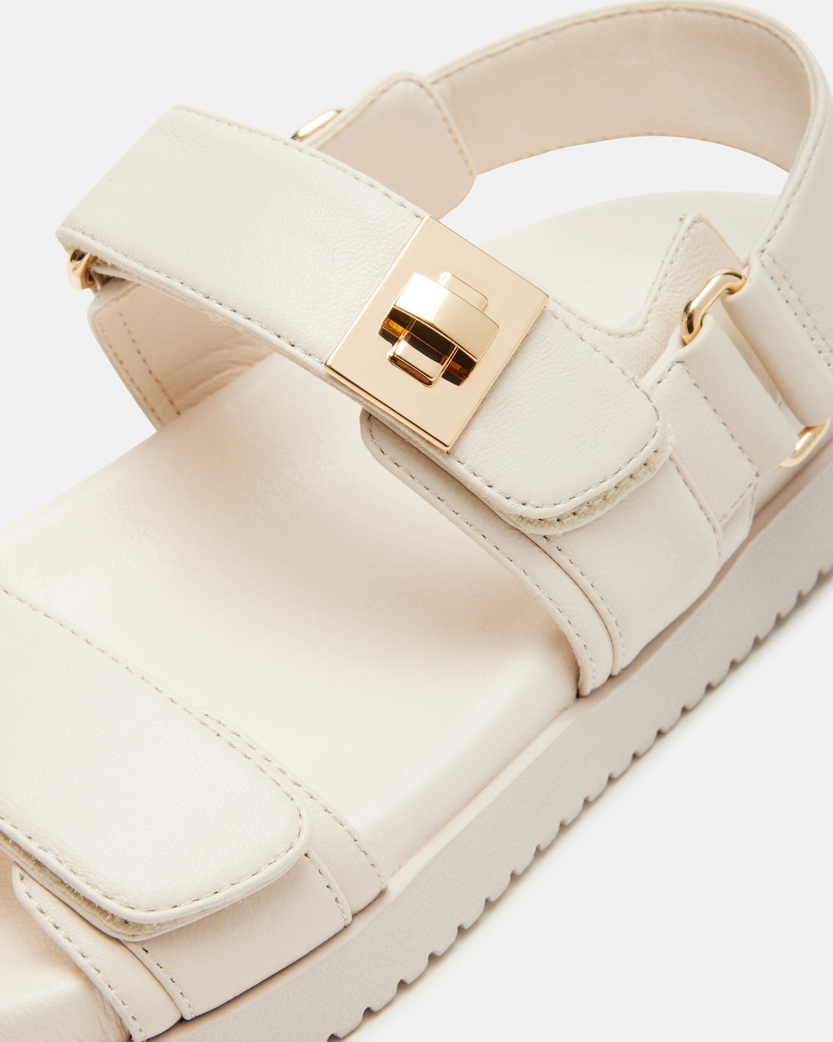 MONA Bone Leather Flatform Women's Sandal | Steve Madden Classic