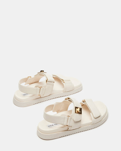 MONA Bone Leather Flatform Women's Sandal | Steve Madden Classic