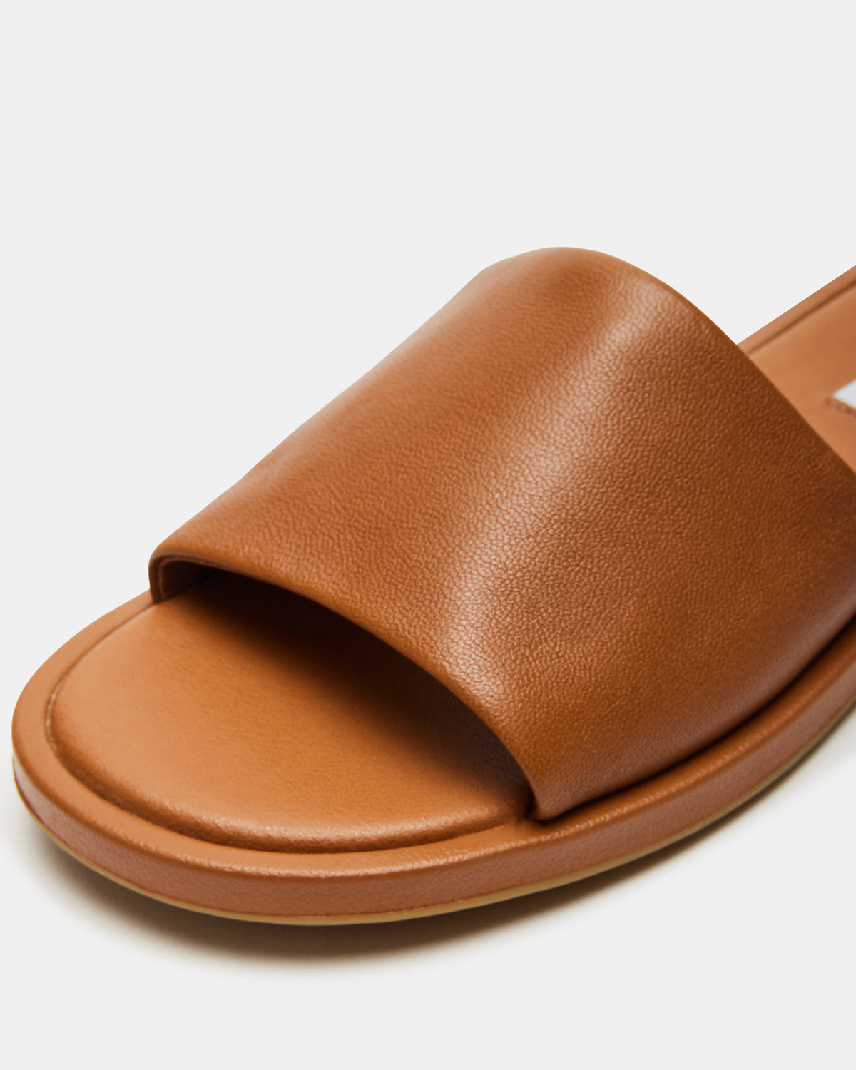 KAYA Brown Leather Slide Sandal | Women's Sandals | Steve Madden Customer Favorite