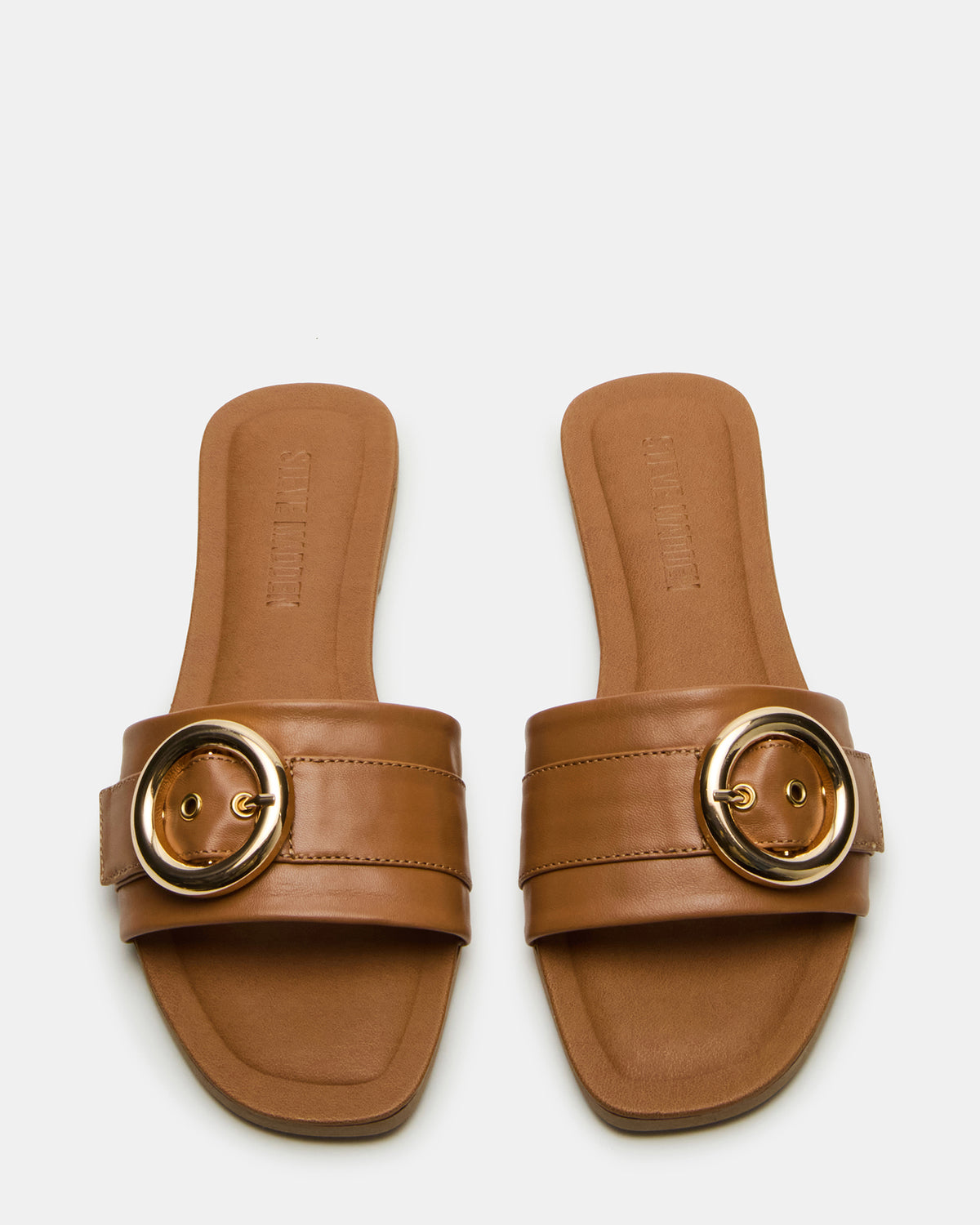 REEF Tan Leather Square-Toe Slide Women's Sandal | Steve Madden Recommended