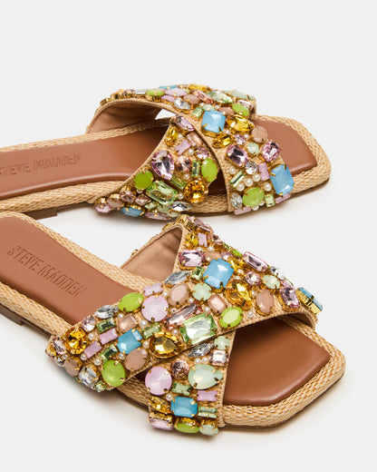LEVITY Multi Square-Toe Slide Women's Sandal | Steve Madden Value