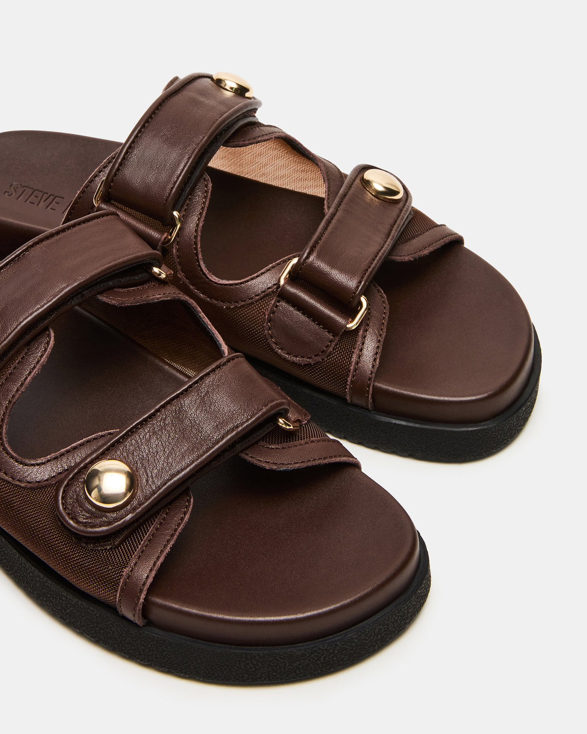 ATHENS Brown Mesh Slide Footbed Flatform Women's Sandal | Steve Madden Hot Sale