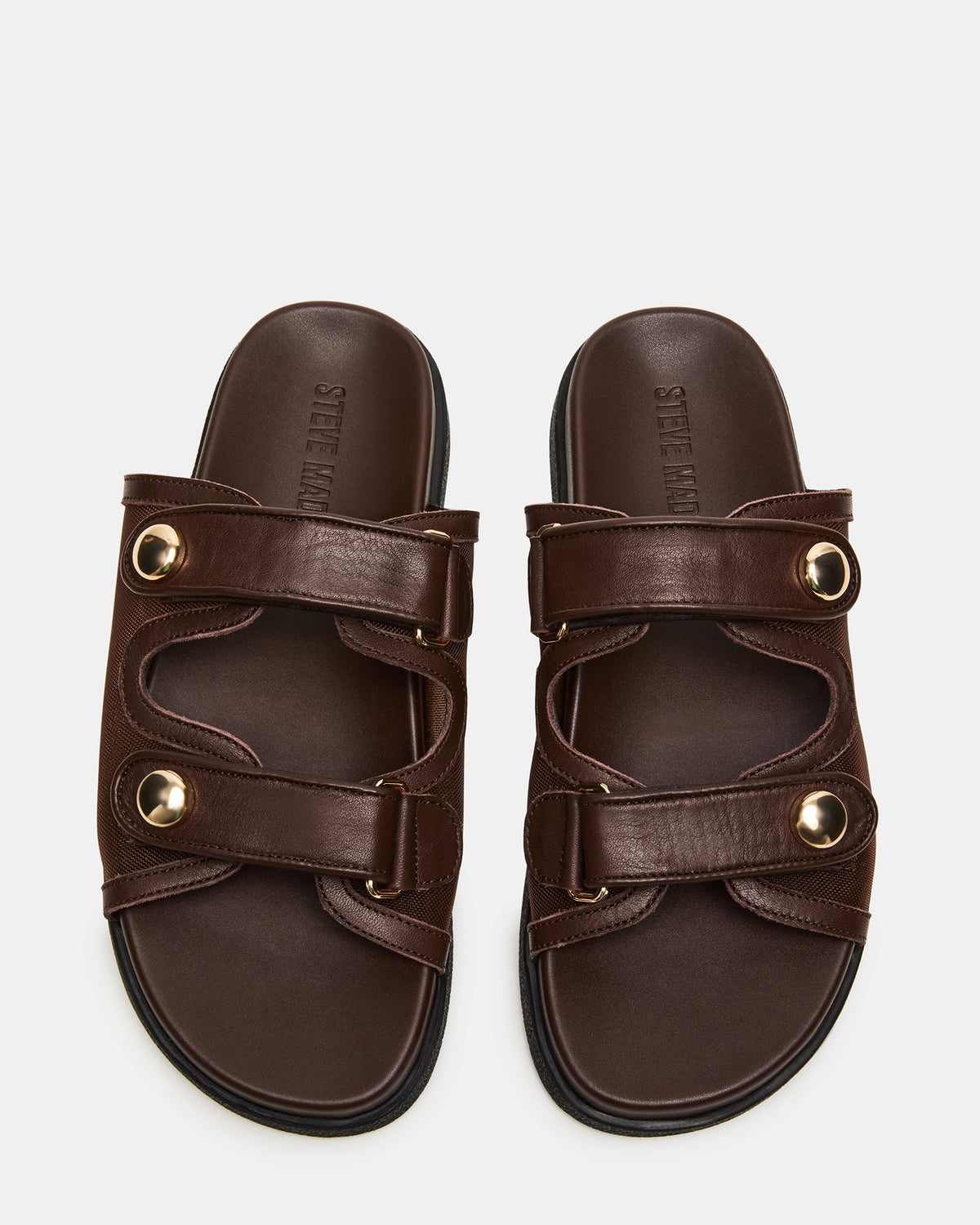 ATHENS Brown Mesh Slide Footbed Flatform Women's Sandal | Steve Madden Hot Sale