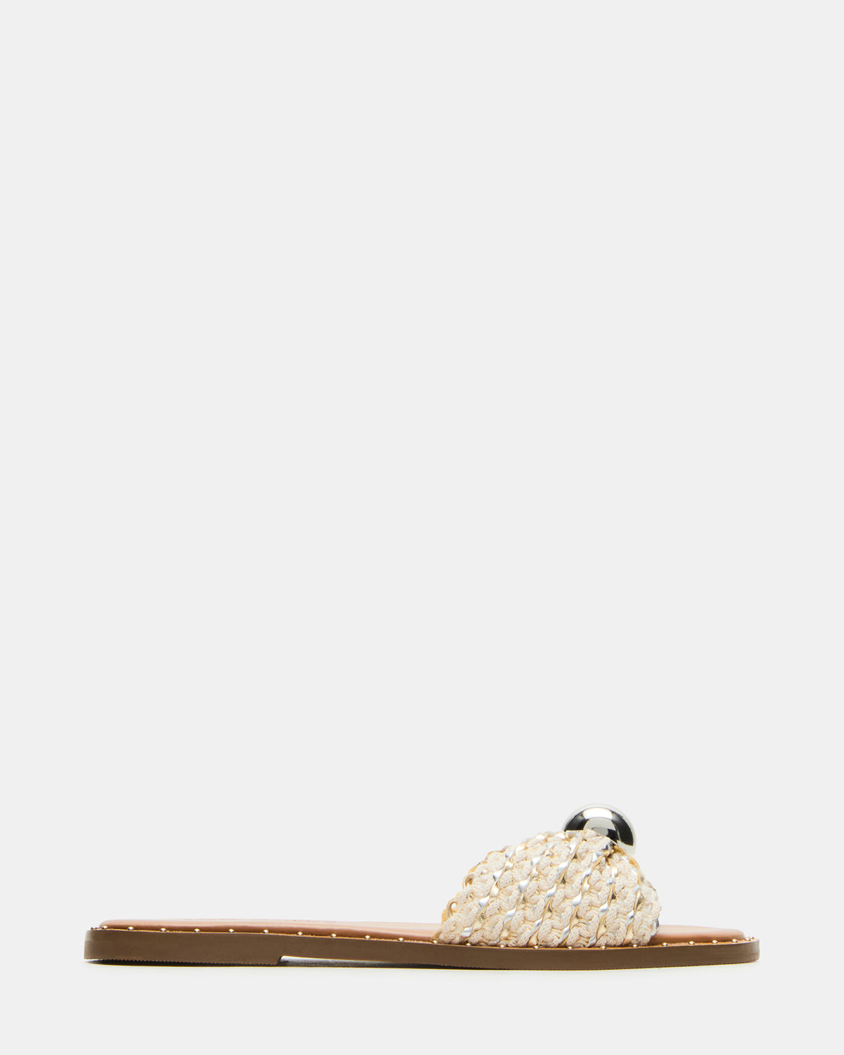 DIPSY Metallic Multi Slide Rounded Toe Women's Sandal | Steve Madden Exclusive