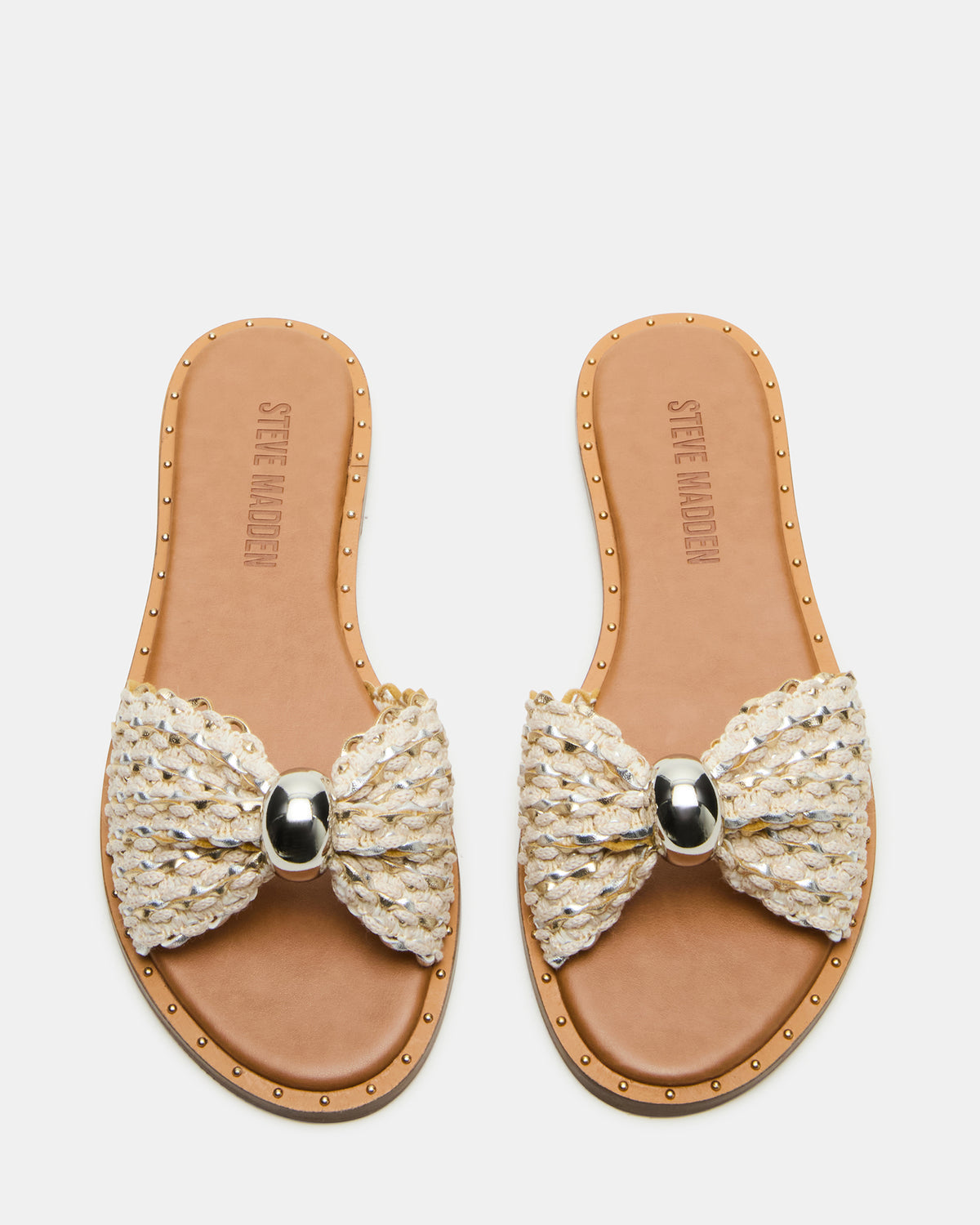 DIPSY Metallic Multi Slide Rounded Toe Women's Sandal | Steve Madden Exclusive