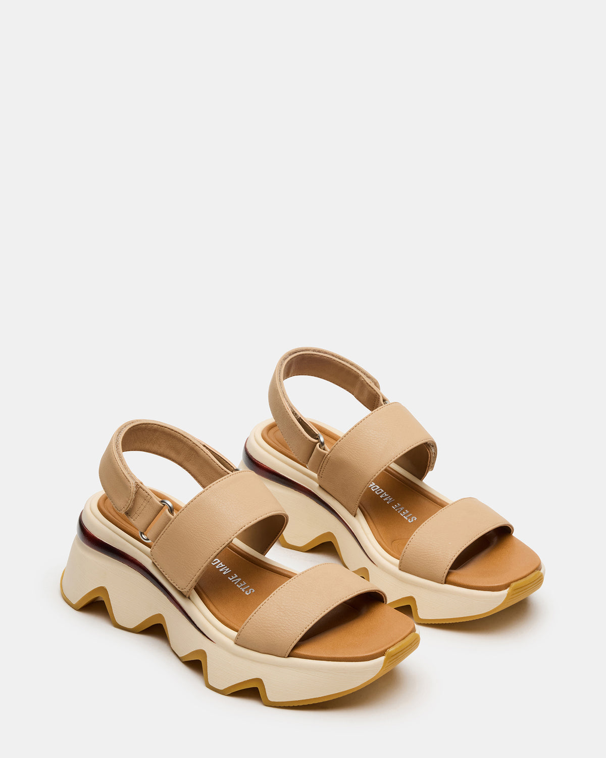 LOCHAN Natural Platform Flatform Strappy Women's Sandal | Steve Madden Deals