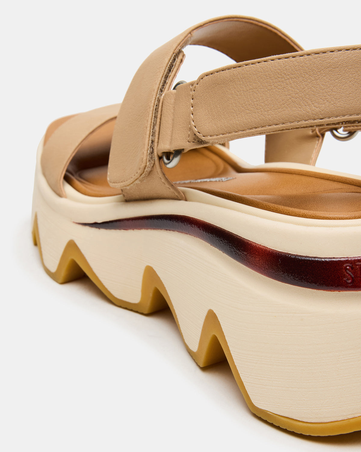 LOCHAN Natural Platform Flatform Strappy Women's Sandal | Steve Madden Deals