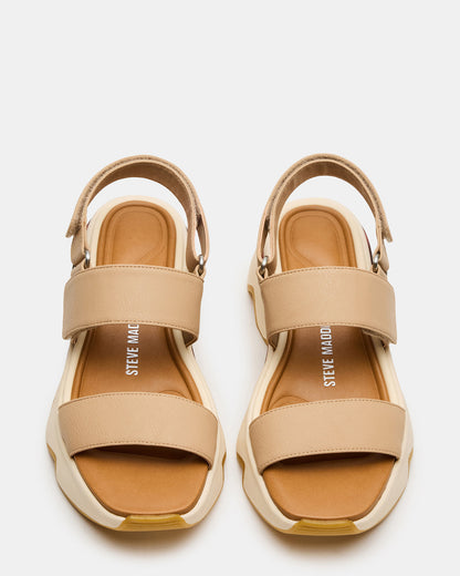 LOCHAN Natural Platform Flatform Strappy Women's Sandal | Steve Madden Deals