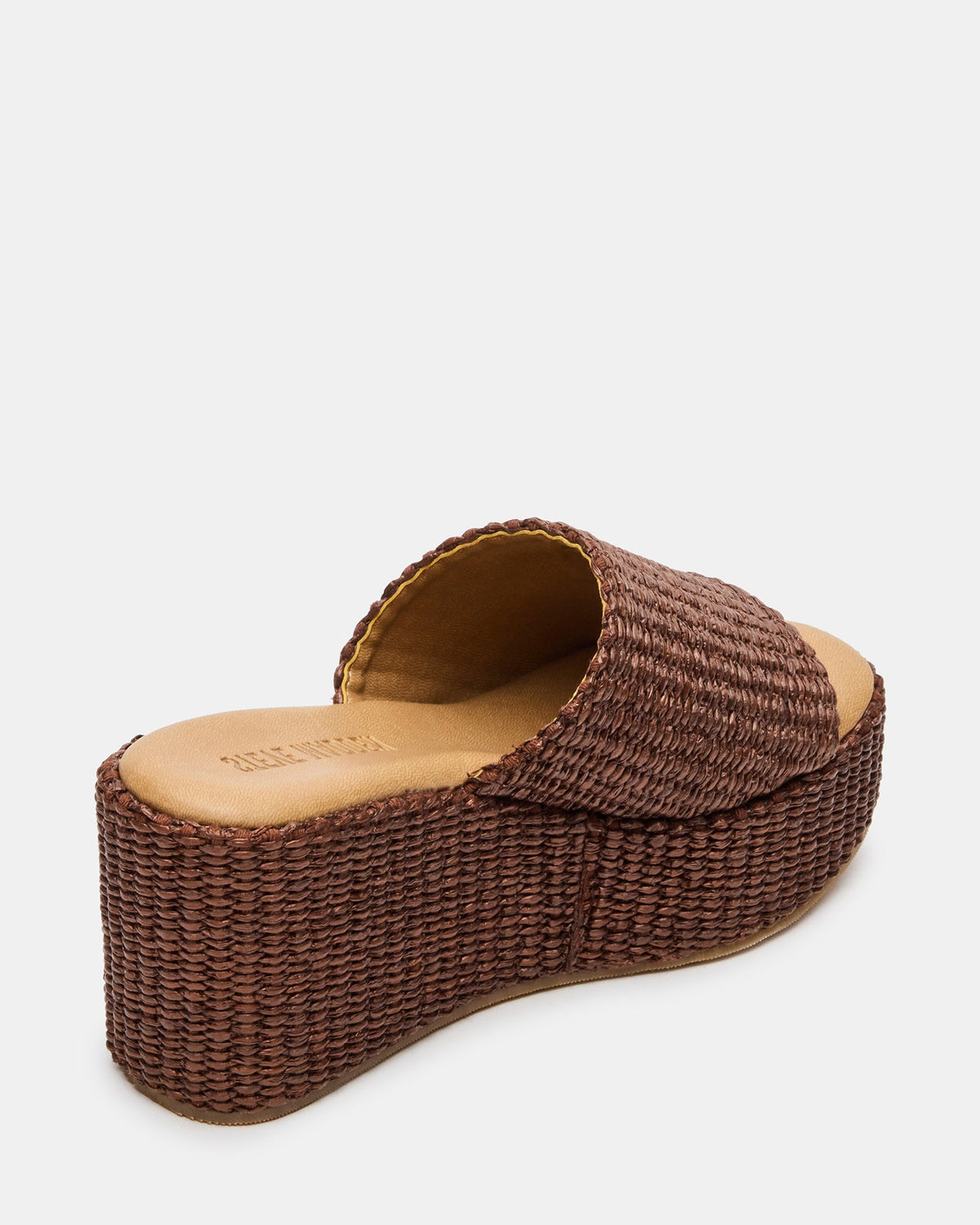 JETTY Brown Raffia Platform Wedge Women's Sandal | Steve Madden Hot Sale