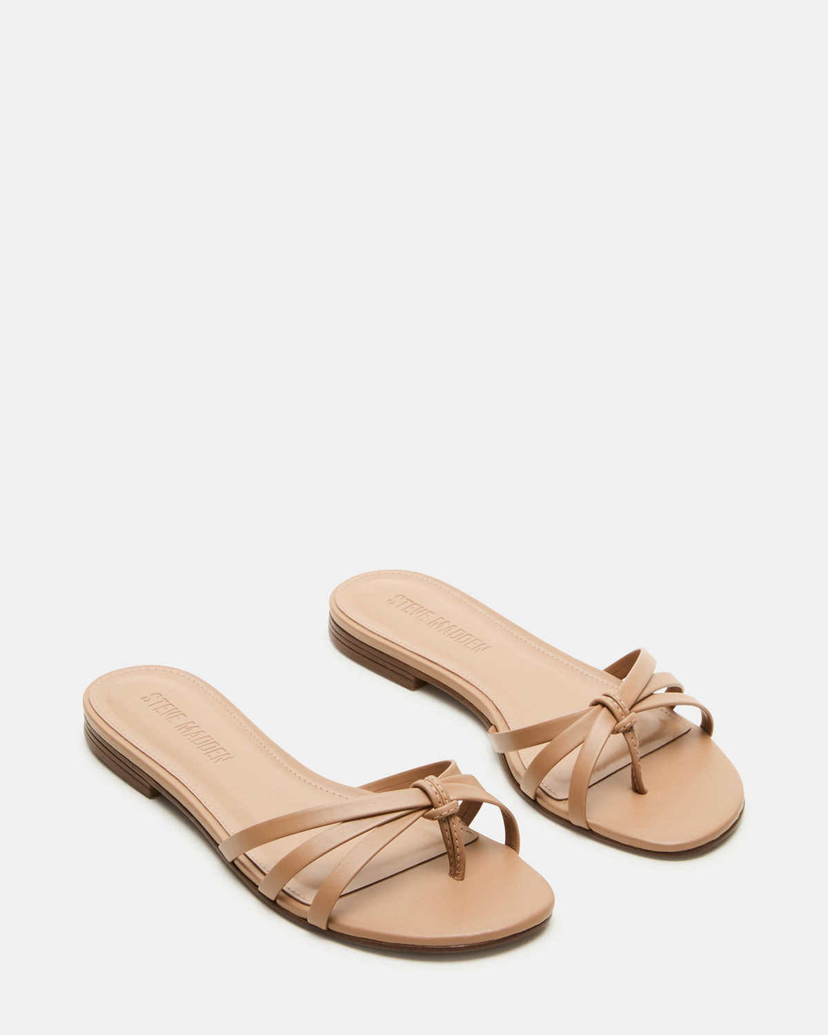 CALISSI Natural Leather Strappy Women's Slide Sandal | Steve Madden Special Offer