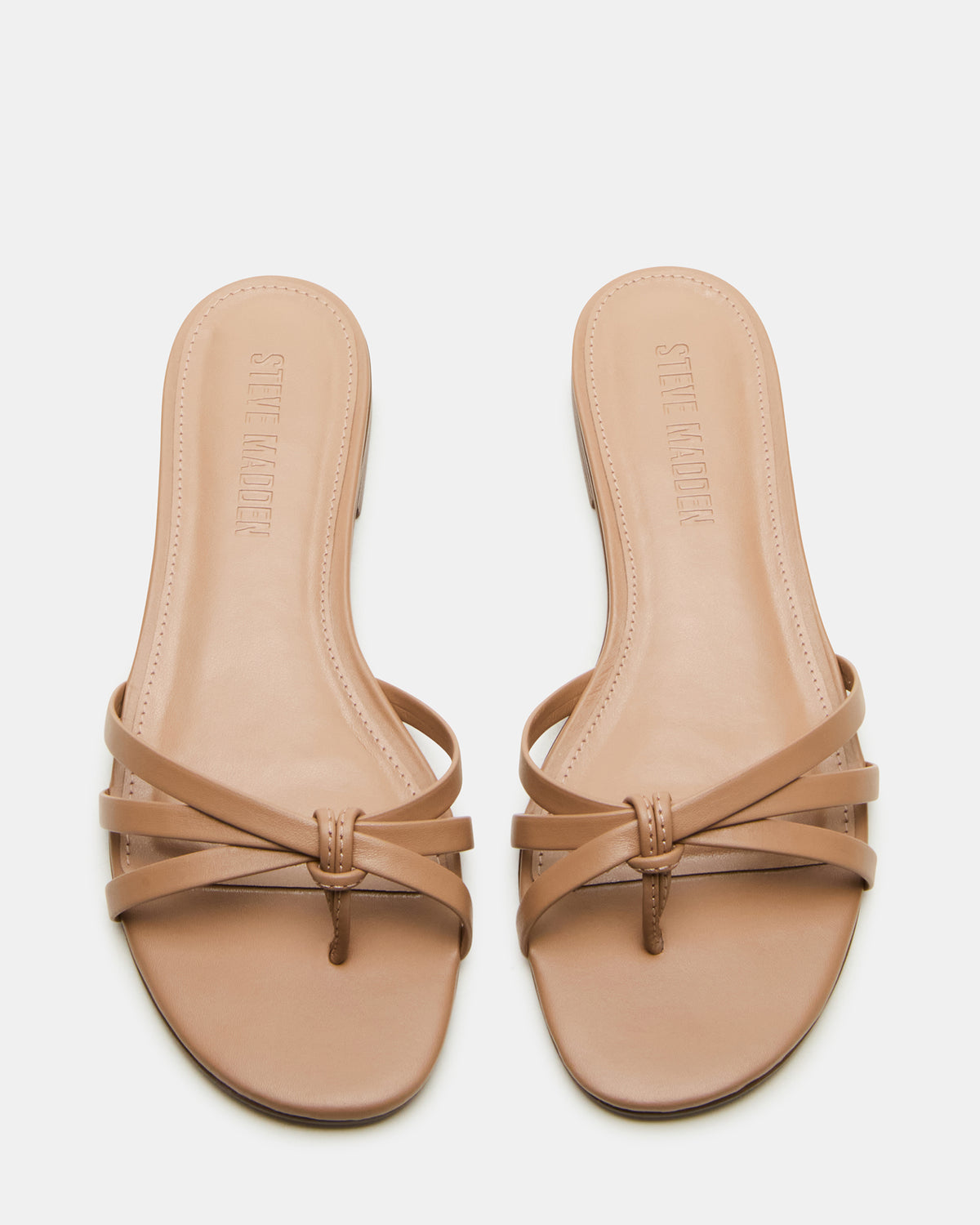 CALISSI Natural Leather Strappy Women's Slide Sandal | Steve Madden Special Offer