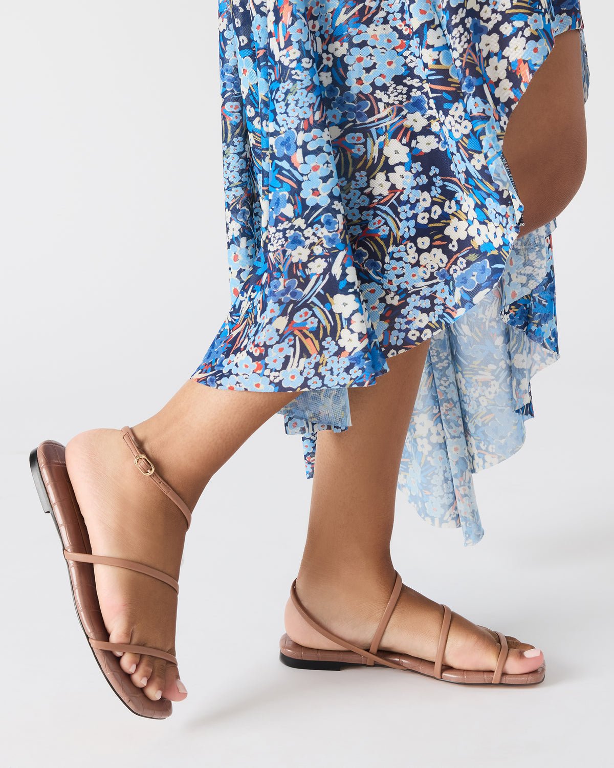 TANGO Mocha Square-Toe Strappy Women's Sandal | Steve Madden Latest