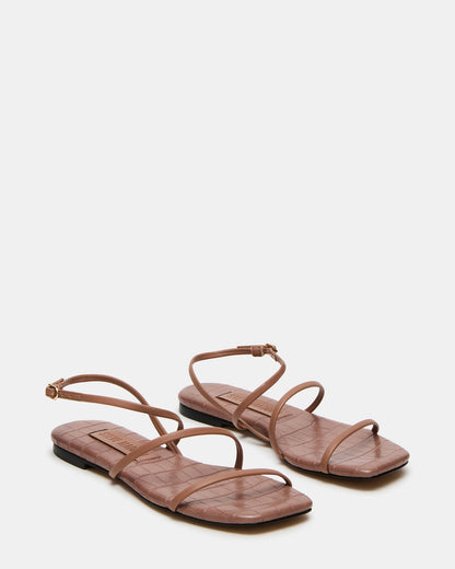 TANGO Mocha Square-Toe Strappy Women's Sandal | Steve Madden Latest