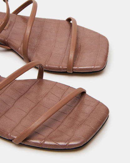 TANGO Mocha Square-Toe Strappy Women's Sandal | Steve Madden Latest