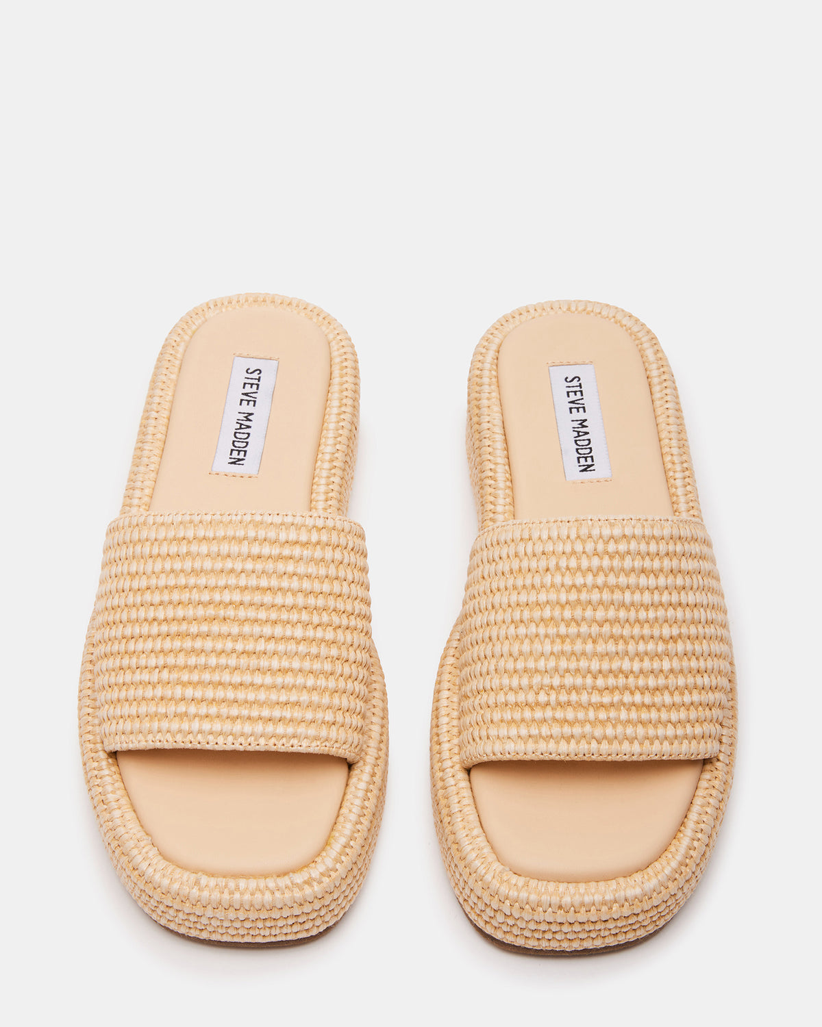 BEACHY Natural Platform Slide Women's Sandal | Steve Madden Sale