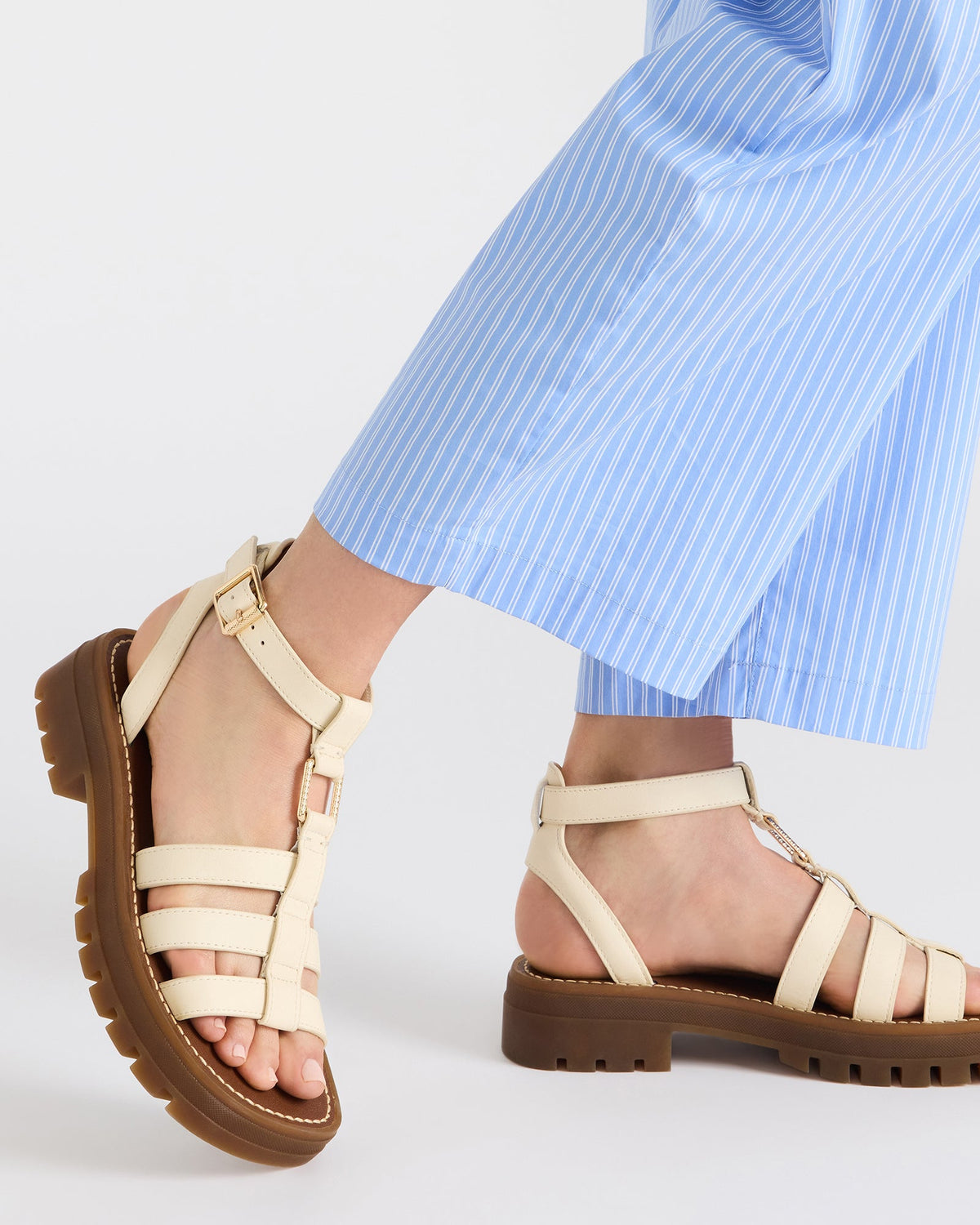JARELLI Bone Leather Strappy Platform Women's Sandal | Steve Madden Quality