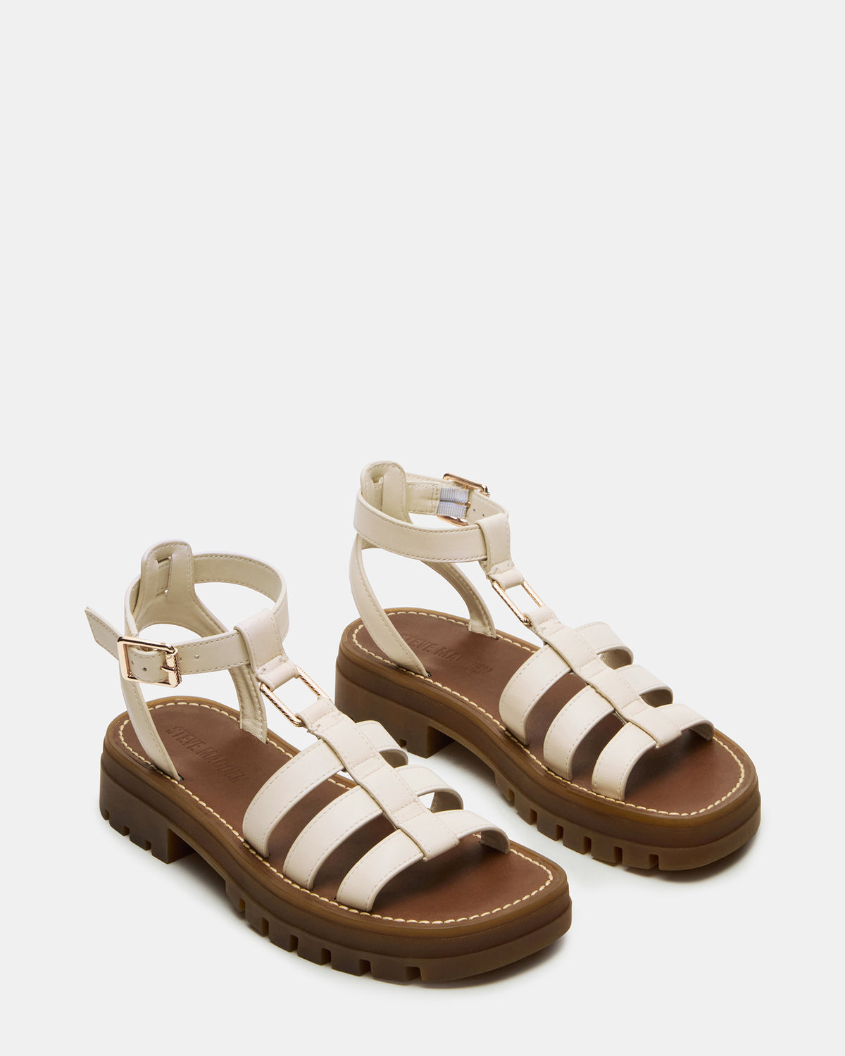 JARELLI Bone Leather Strappy Platform Women's Sandal | Steve Madden Quality