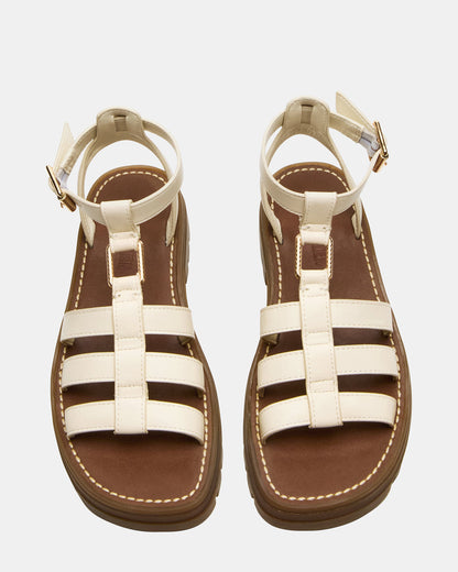 JARELLI Bone Leather Strappy Platform Women's Sandal | Steve Madden Quality