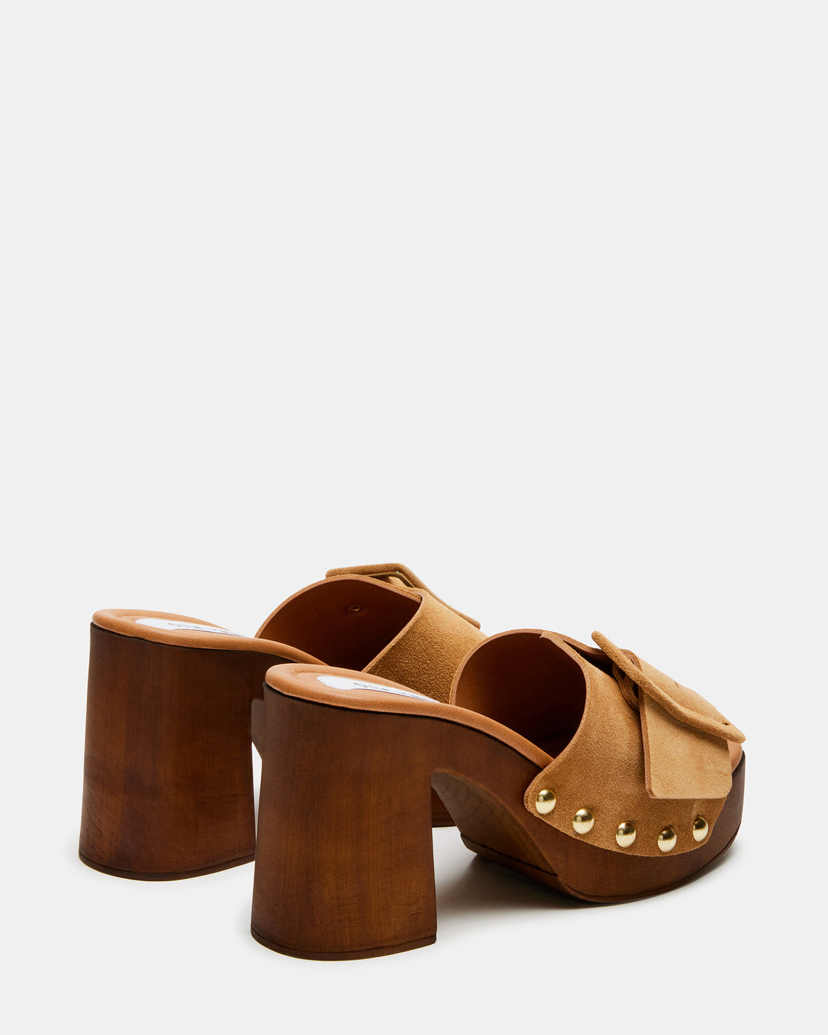 MARLENA Sand Suede Women's Wood Bottom Mule Platform Heel | Steve Madden Best Seller