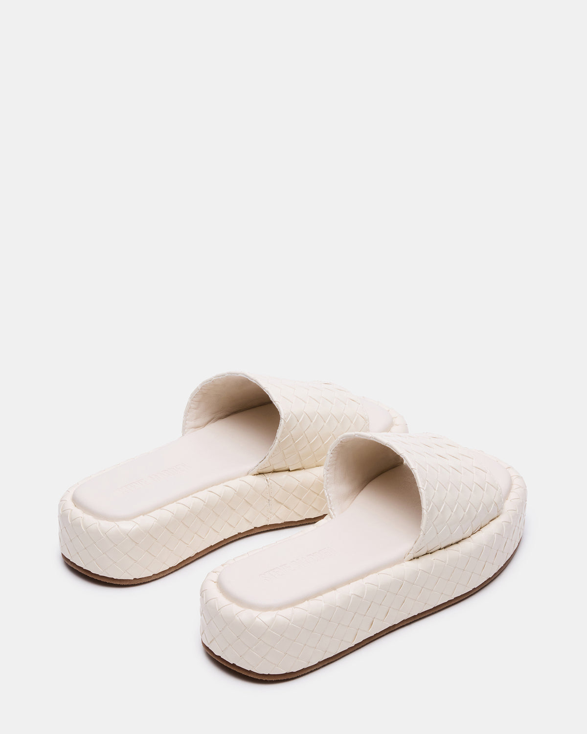 BEACHY Quilted Bone Platform Slide Women's Sandal | Steve Madden Smart Buy