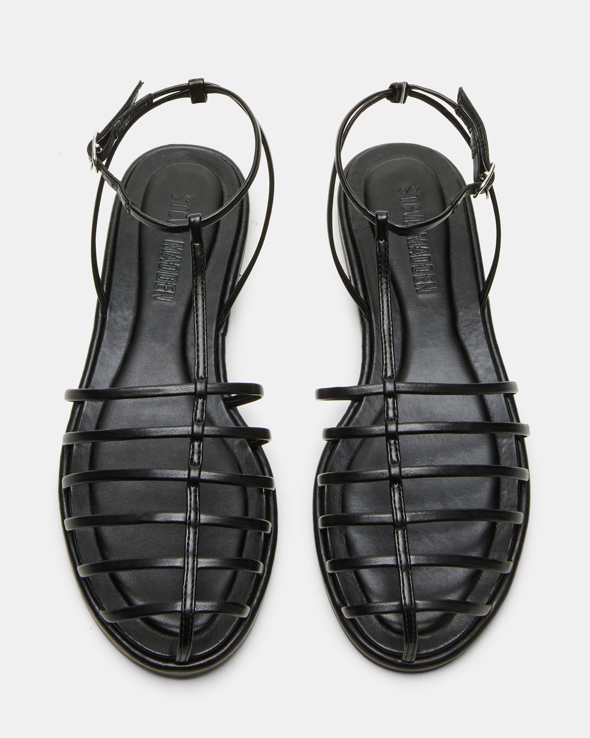 MARIN Black Flat Strappy Fisherman Women's Sandal | Steve Madden Trusted