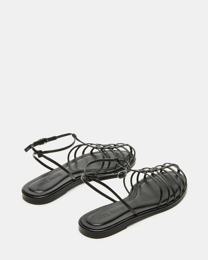 MARIN Black Flat Strappy Fisherman Women's Sandal | Steve Madden Trusted
