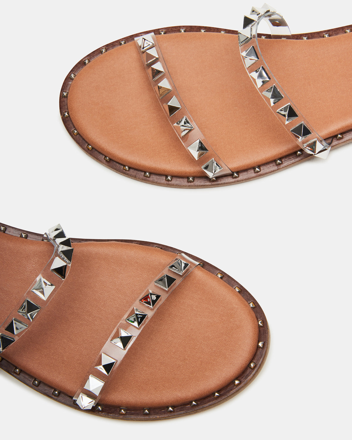 TRAVEL Clear Women's Studded Strappy Sandal | Steve Madden Best Price