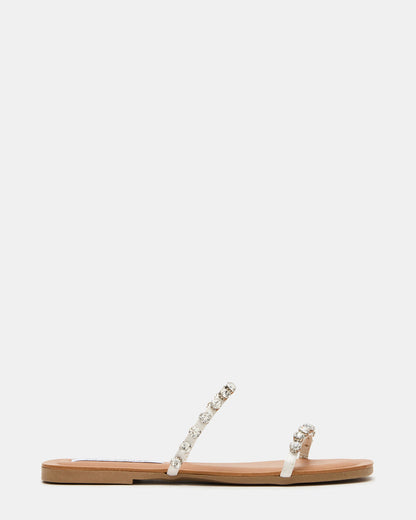 RETREAT Rhinestones Women's Strappy Square-Toe Slide Sandal | Steve Madden Trusted