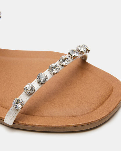 RETREAT Rhinestones Women's Strappy Square-Toe Slide Sandal | Steve Madden Trusted