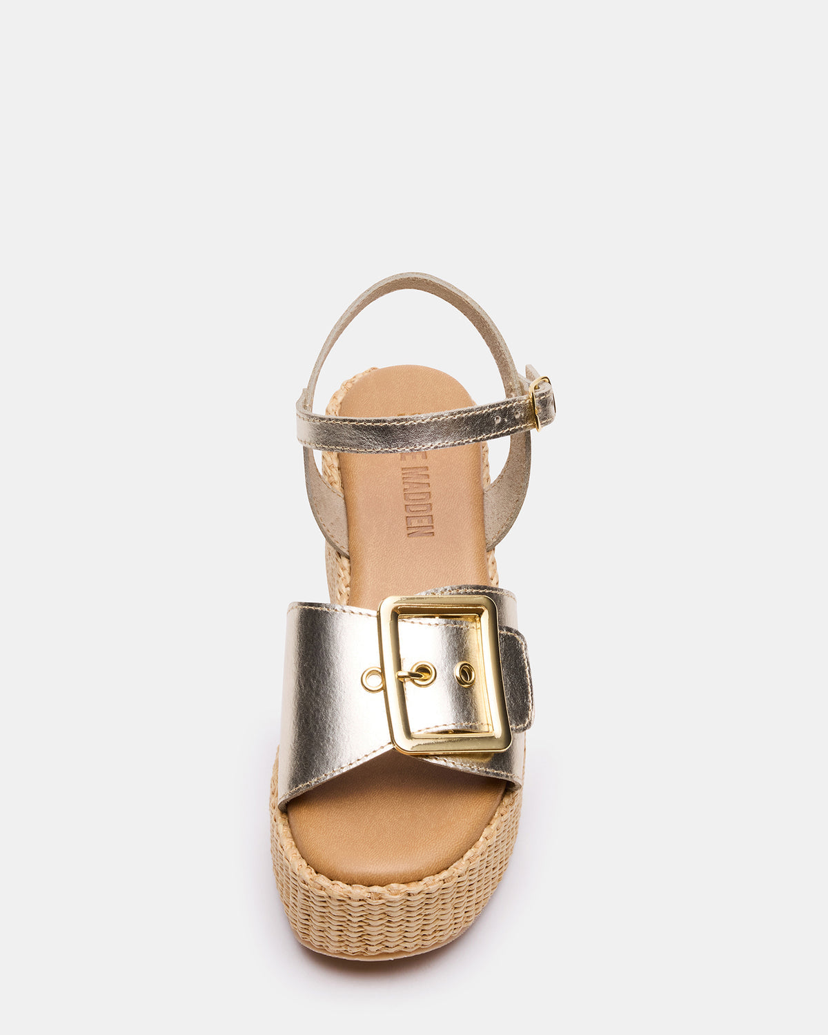 CIDER Gold Leather Platform Wedge Women's Sandal | Steve Madden Great Value