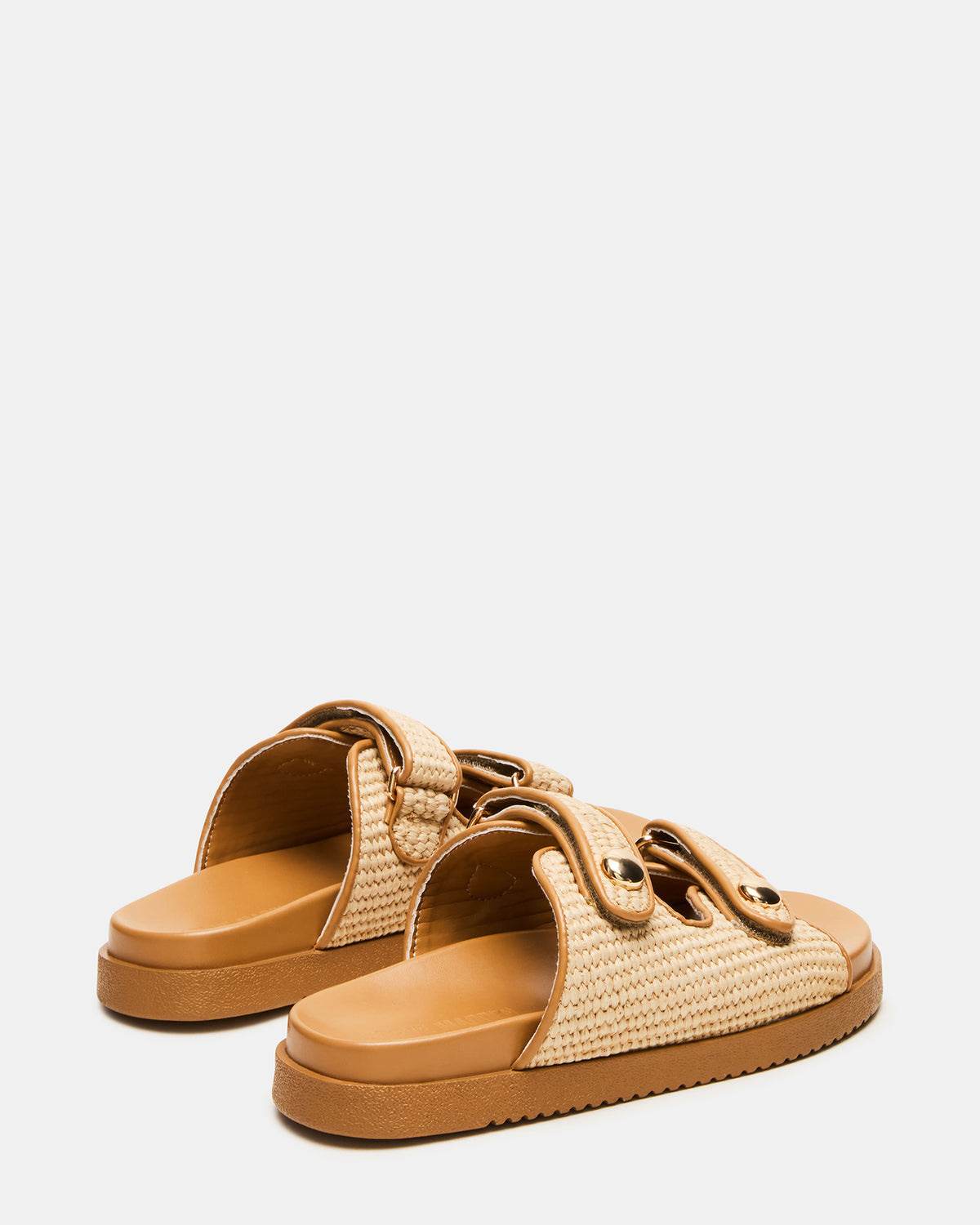 ATHENS Natural Raffia Slide Footbed Flatform Women's Sandal | Steve Madden Trusted